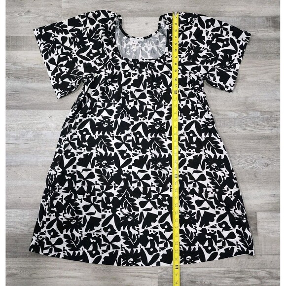 Free Assembly Women's Square Neck Print Mini Dress with Short Sleeves Size Small - Picture 8 of 10